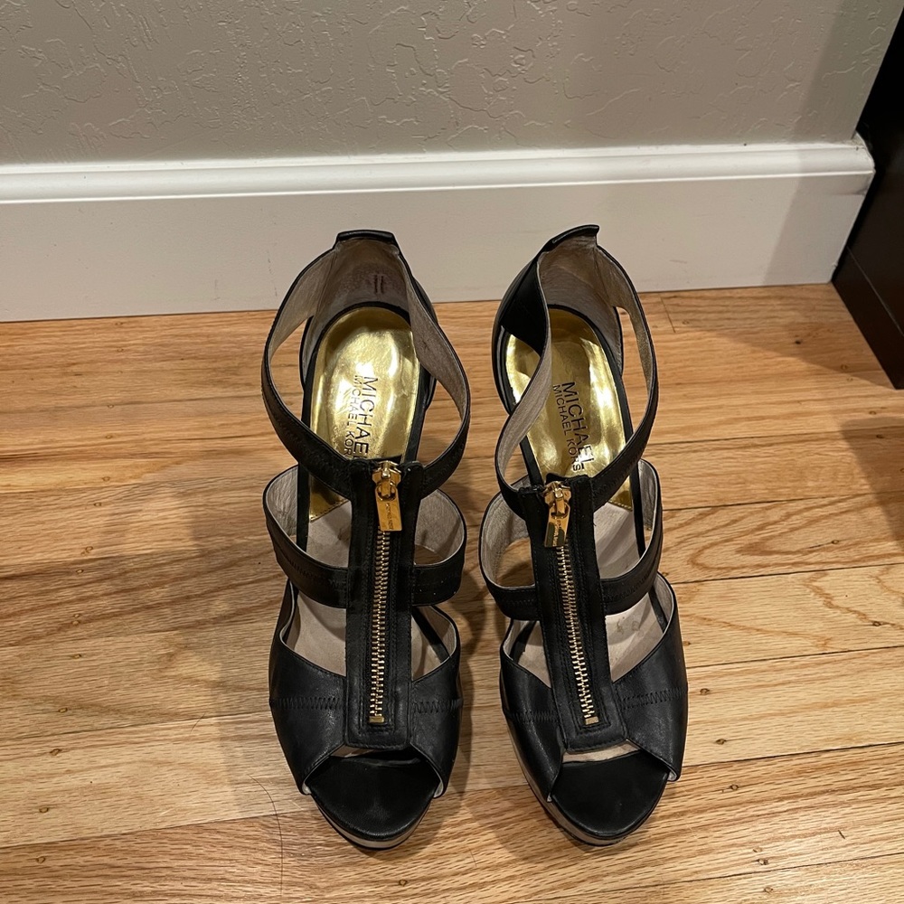 Michael Kors zip up platform stiletto